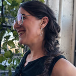 Émilie - Grands anneaux d’oreilles ondulés fait au Québec - Lidia