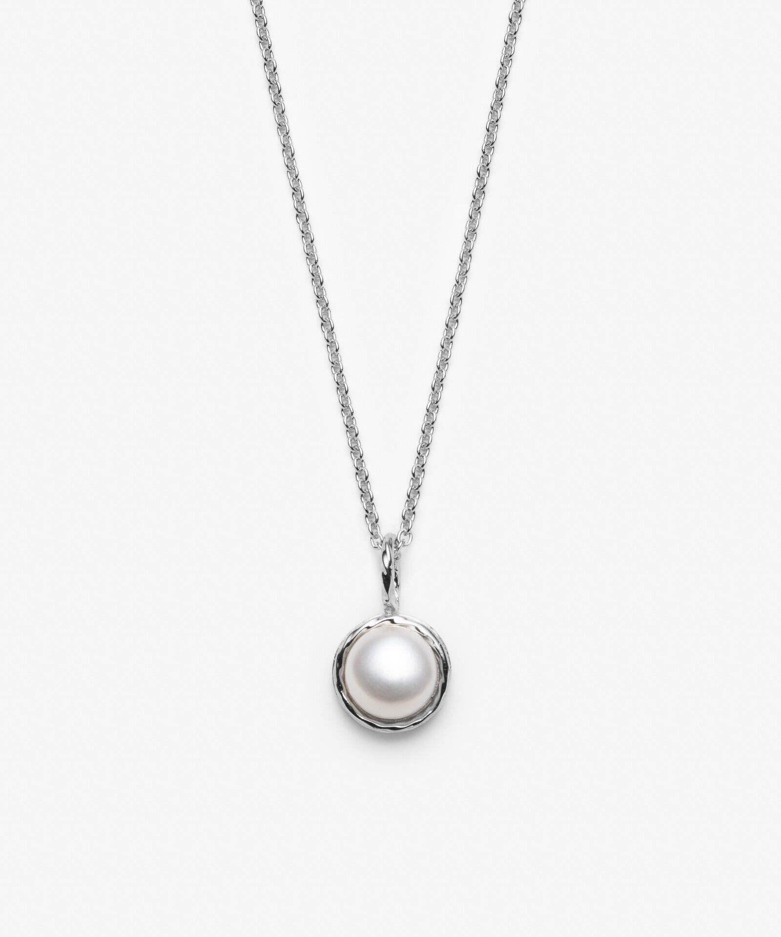 collier perle blanche minimaliste - Lidia