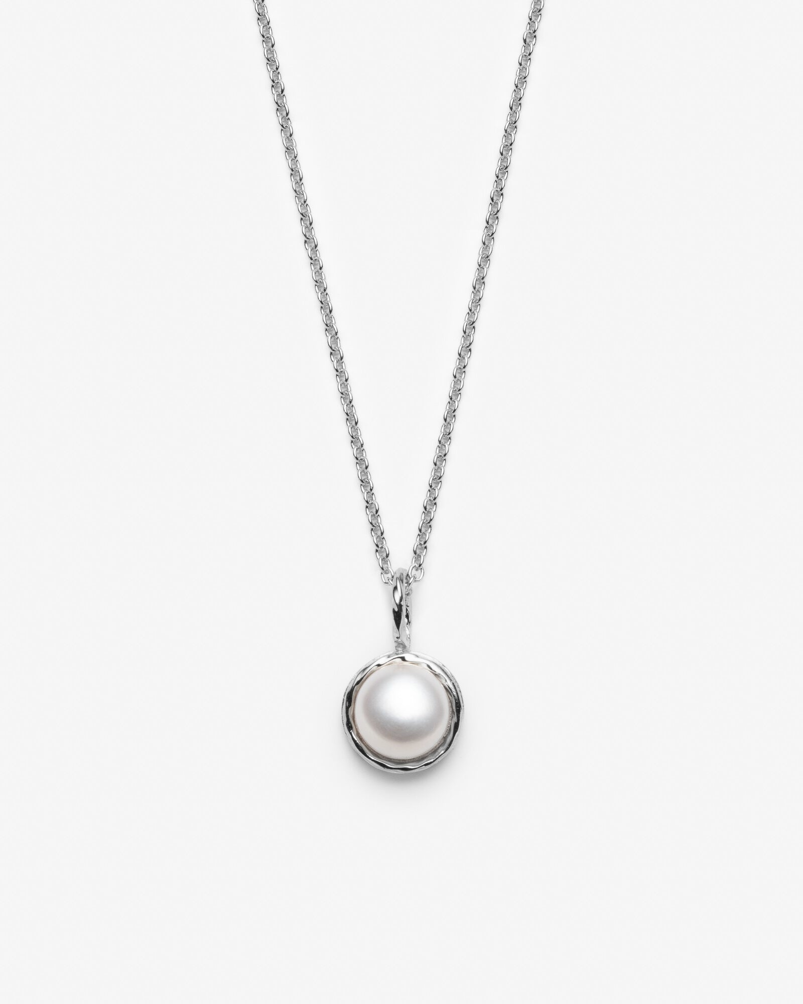 collier perle blanche minimaliste - Lidia