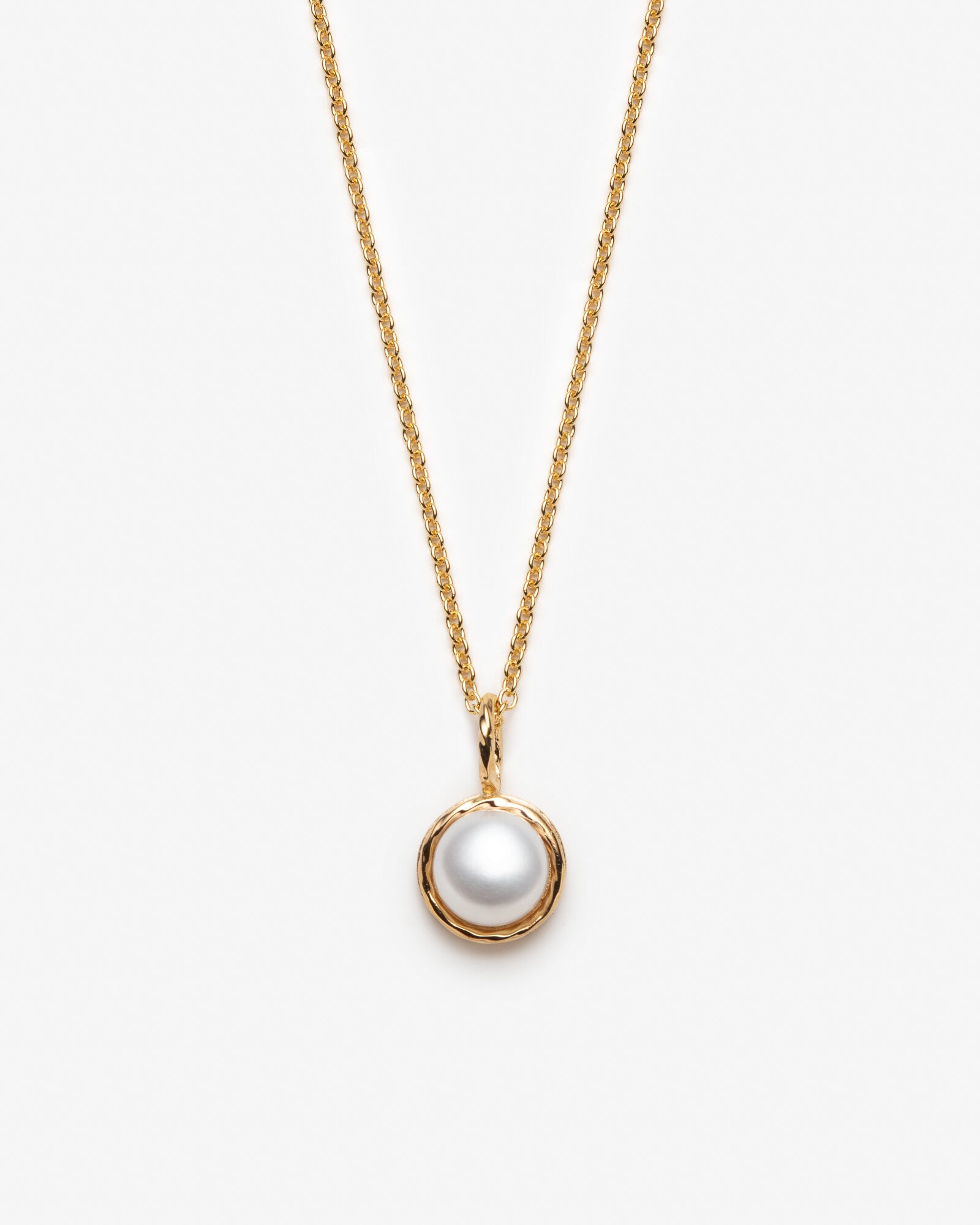 collier perle blanche minimaliste - Lidia