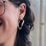 Émilie - Grands anneaux d’oreilles ondulés fait au Québec - Lidia