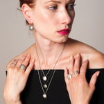 mini bague en argent oxydé - Lidia
