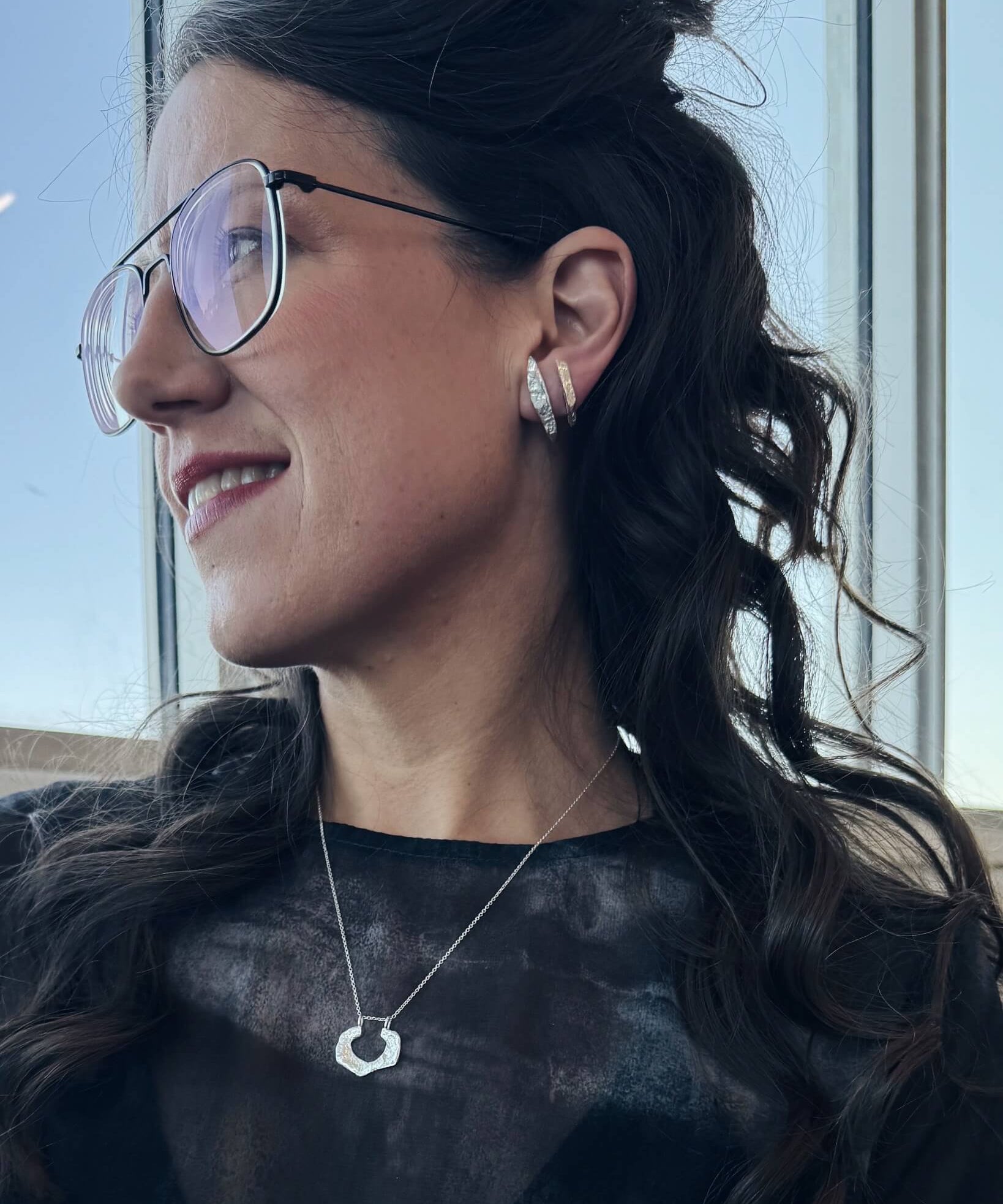 Shine – Collier pendentif réversible fait à la main - Lidia