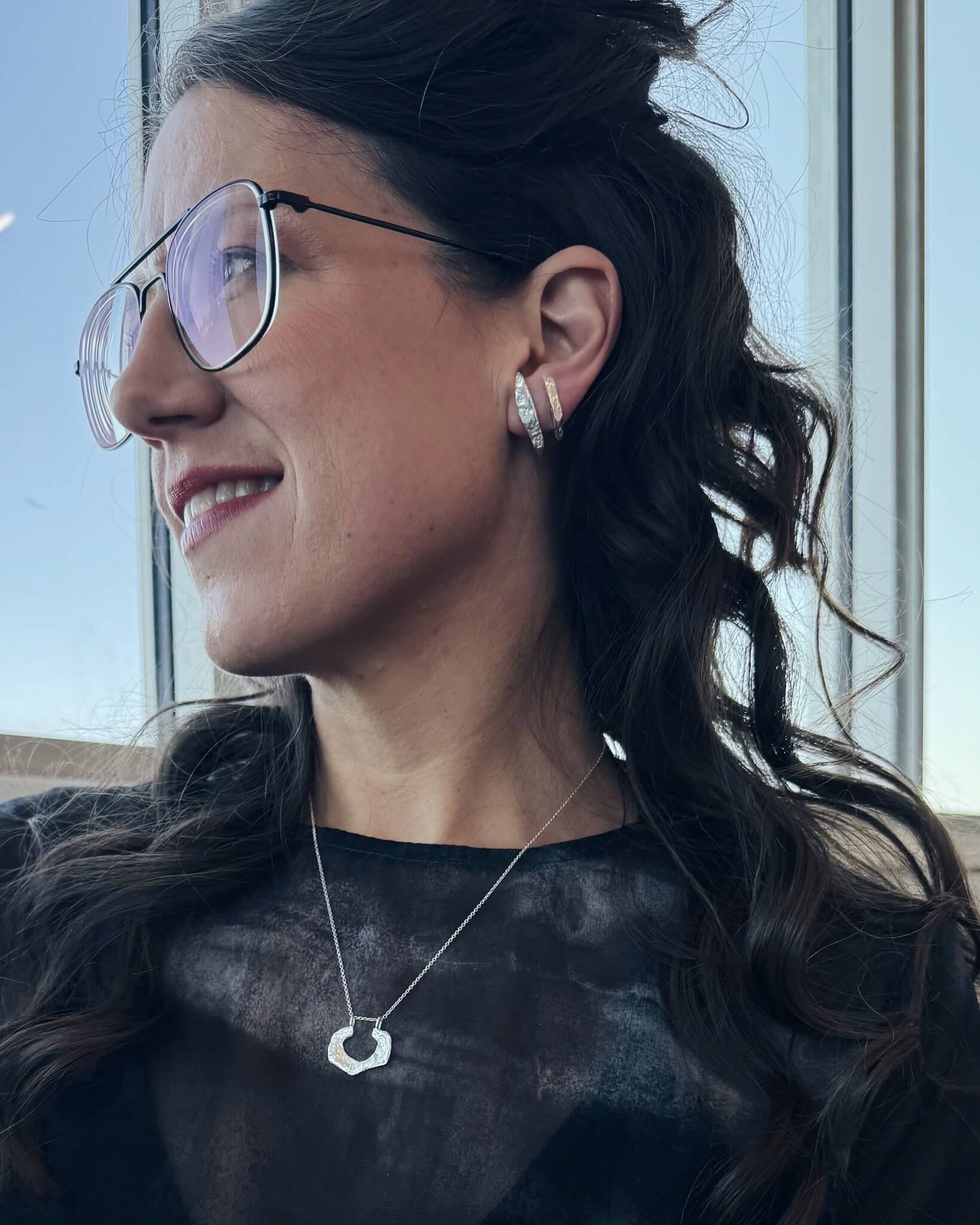 Shine – Collier pendentif réversible fait à la main - Lidia