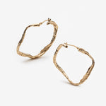 Émilie - Grands anneaux d’oreilles ondulés fait au Québec - Lidia