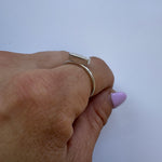 bague minimaliste avec bloc en argent - Lidia