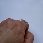 bague minimaliste avec bloc en argent - Lidia