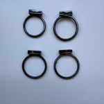 bague minimaliste avec bloc en argent oxydé - Lidia