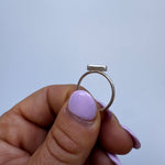 bague minimaliste avec bloc en argent - Lidia