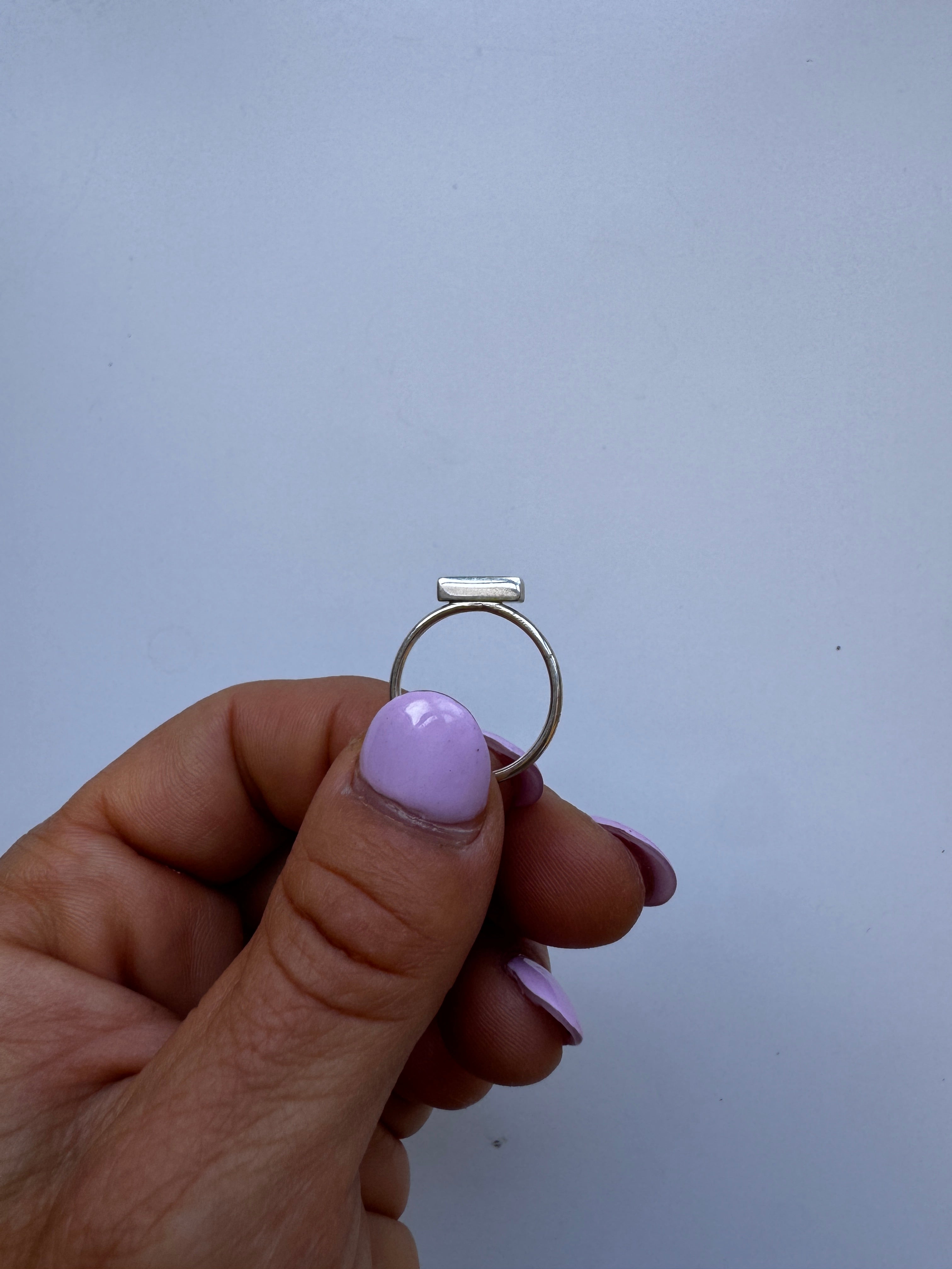 bague minimaliste avec bloc en argent - Lidia