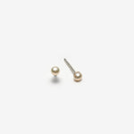 Mini boucles d’oreilles avec perles - Idéales pour deuxième trou d'oreilles - 3 mm