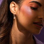 Idola - Boucles d’oreilles avec moyennes perles d’eau douce - Lidia