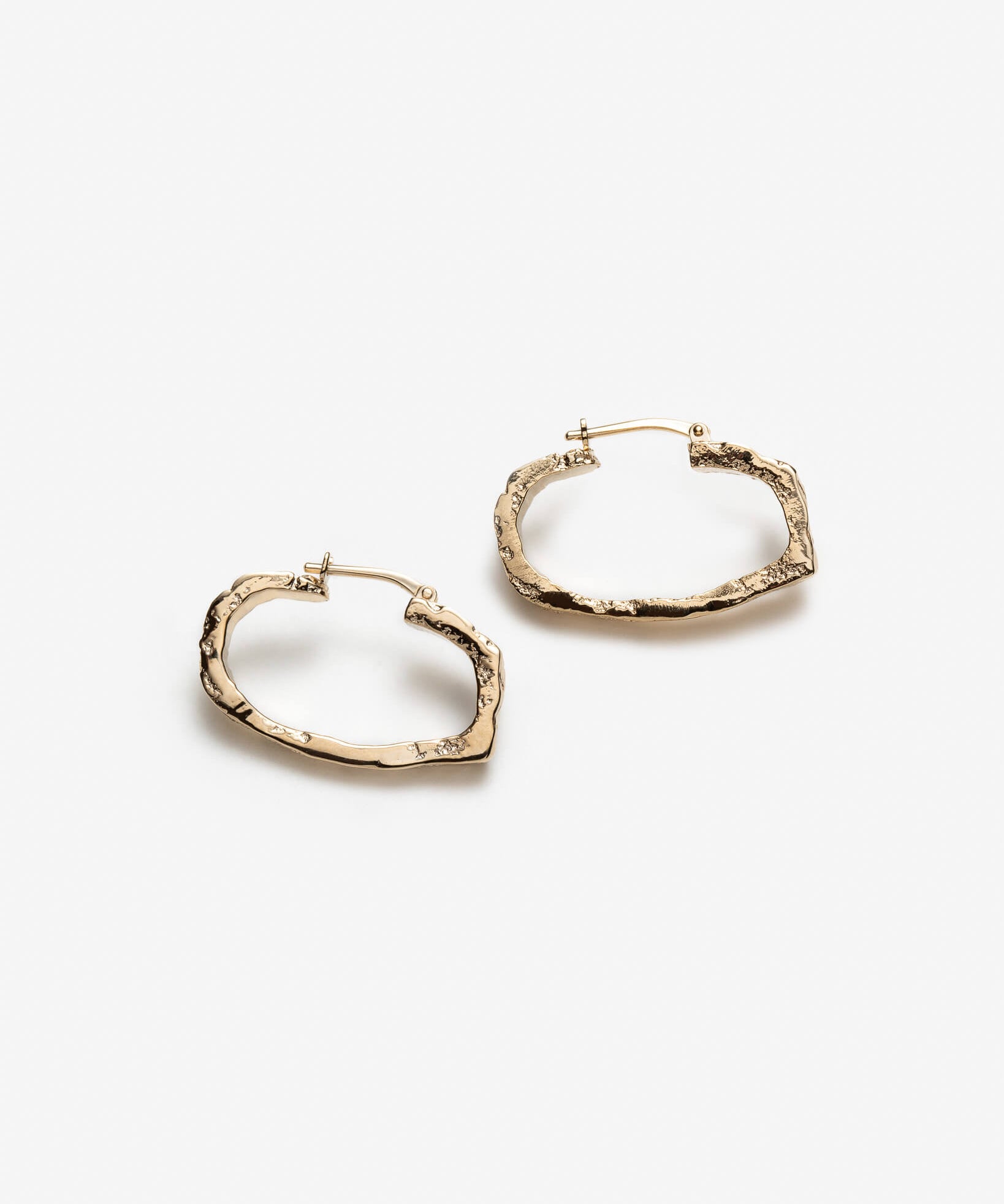 Tranche de vie – Anneaux ovales en argent 925 faits à la main - Lidia