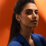 Étonnante - Boucles d'oreilles double trou avec perles et chaine - Lidia