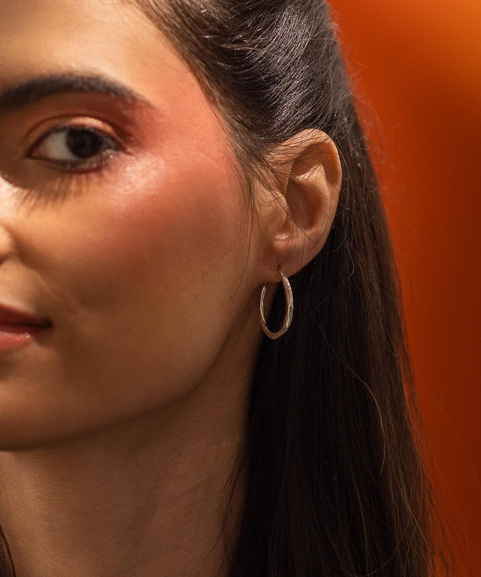 boucles d’oreilles créoles argent fabriquées au Canada