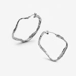 Émilie - Grands anneaux d’oreilles ondulés fait au Québec - Lidia