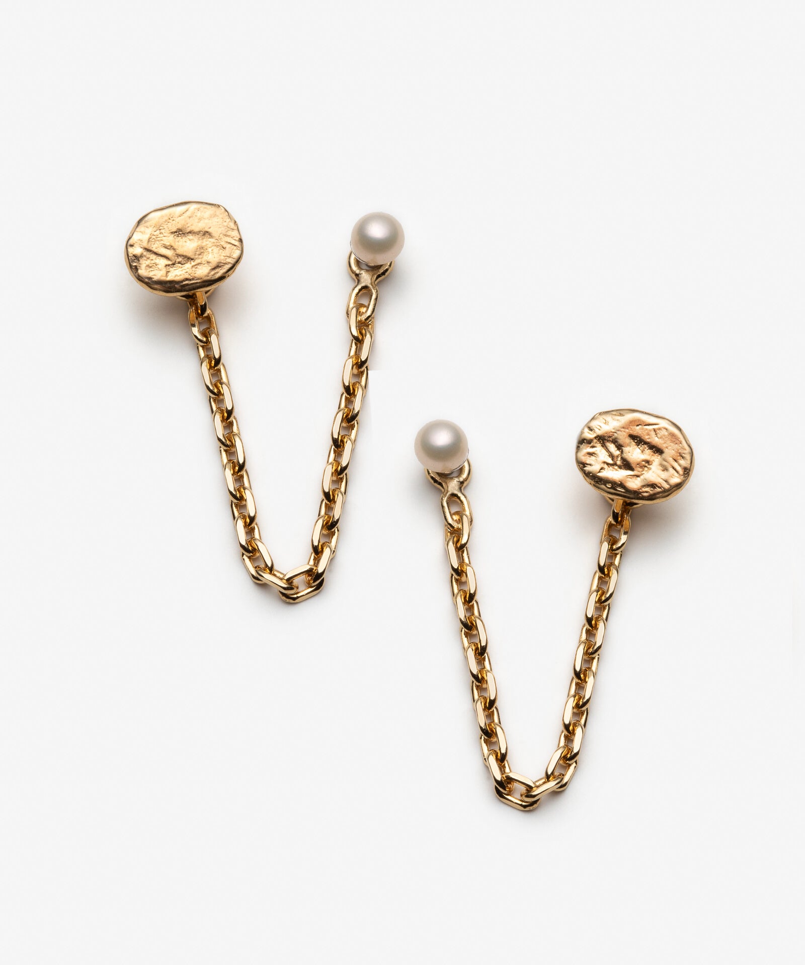 Élise - Double Earrings with a Chain