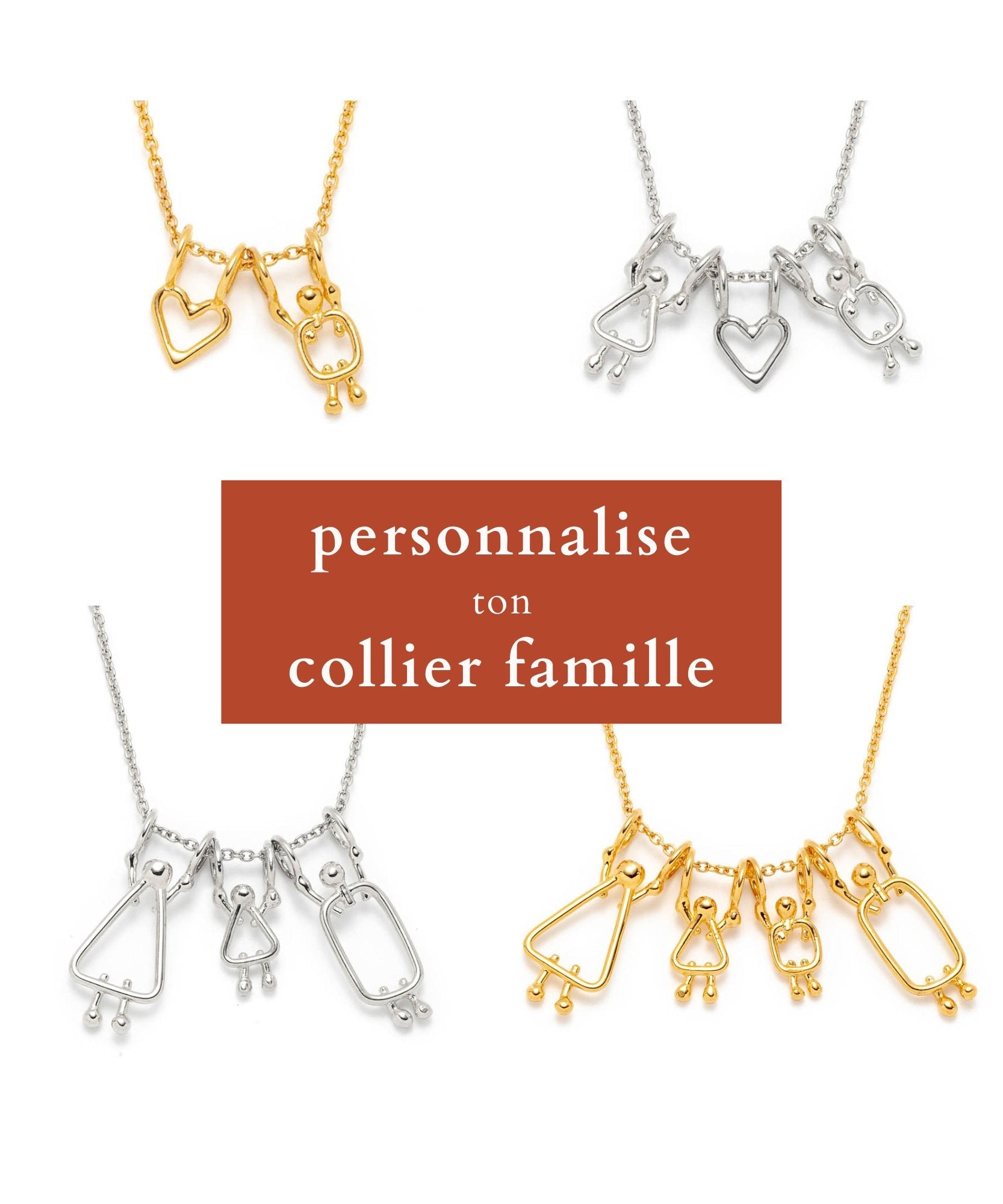 Collier Personnalisé pour Maman - Un bijou familial raffiné, délicat et unique - Lidia