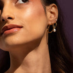 Petites boucles d’oreilles avec perles roses fabriquées au Québec - 3 mm - Lidia