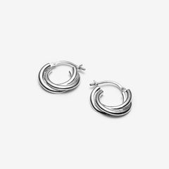 Curieuse - Sterling Silver Hoop Earrings, Made in Quebec
