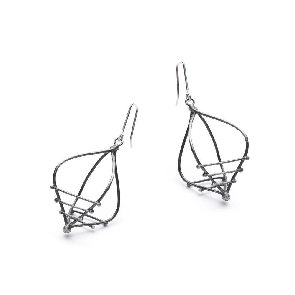 boucles d'oreilles en 3D avec crochets - Lidia
