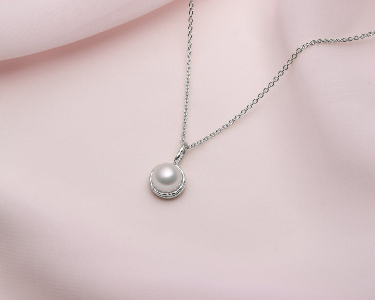 collier minimaliste avec perle blanche - Lidia