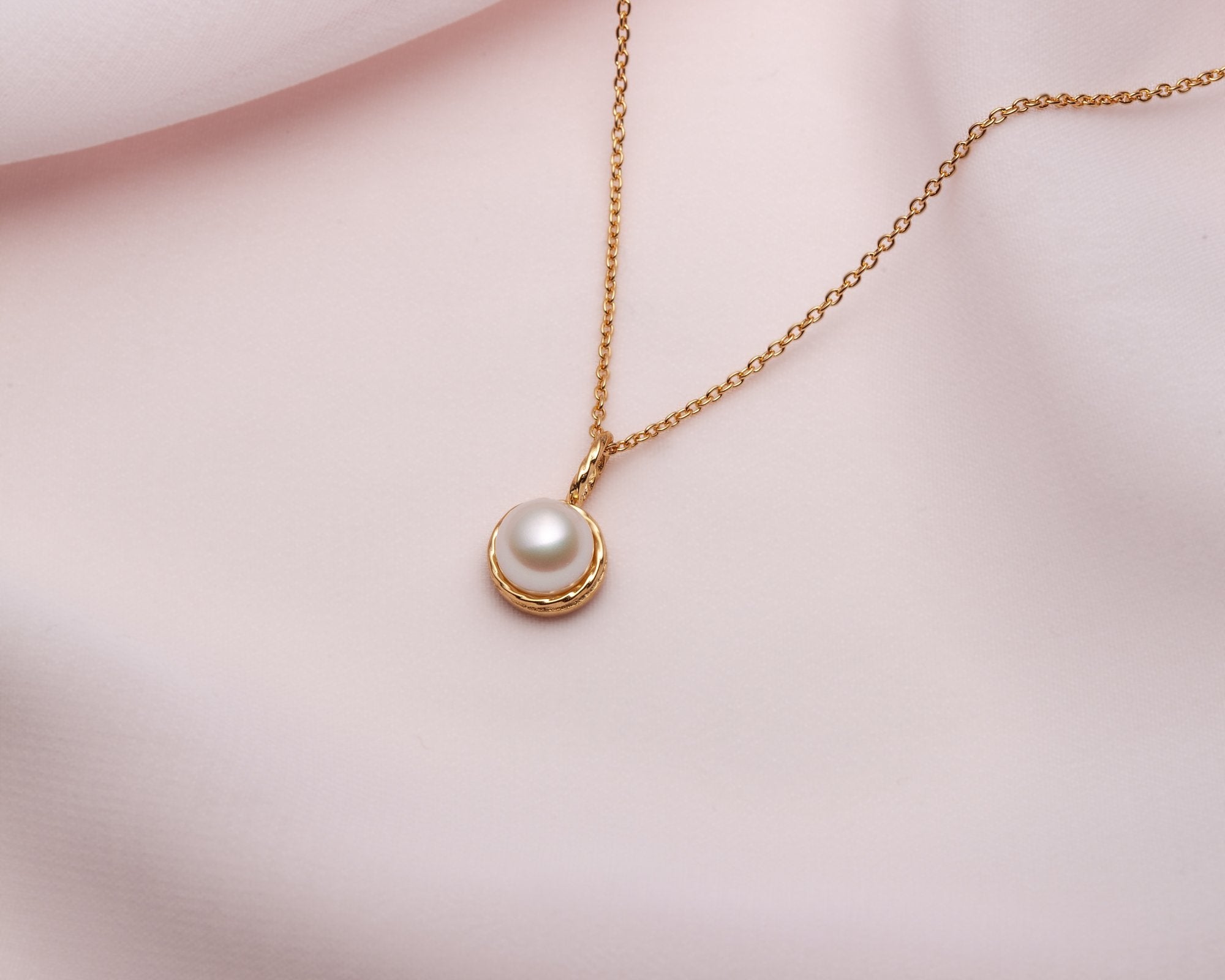 collier minimaliste avec perle blanche - Lidia