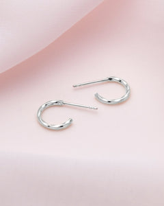 petites boucles d'oreilles créoles avec perles - Lidia