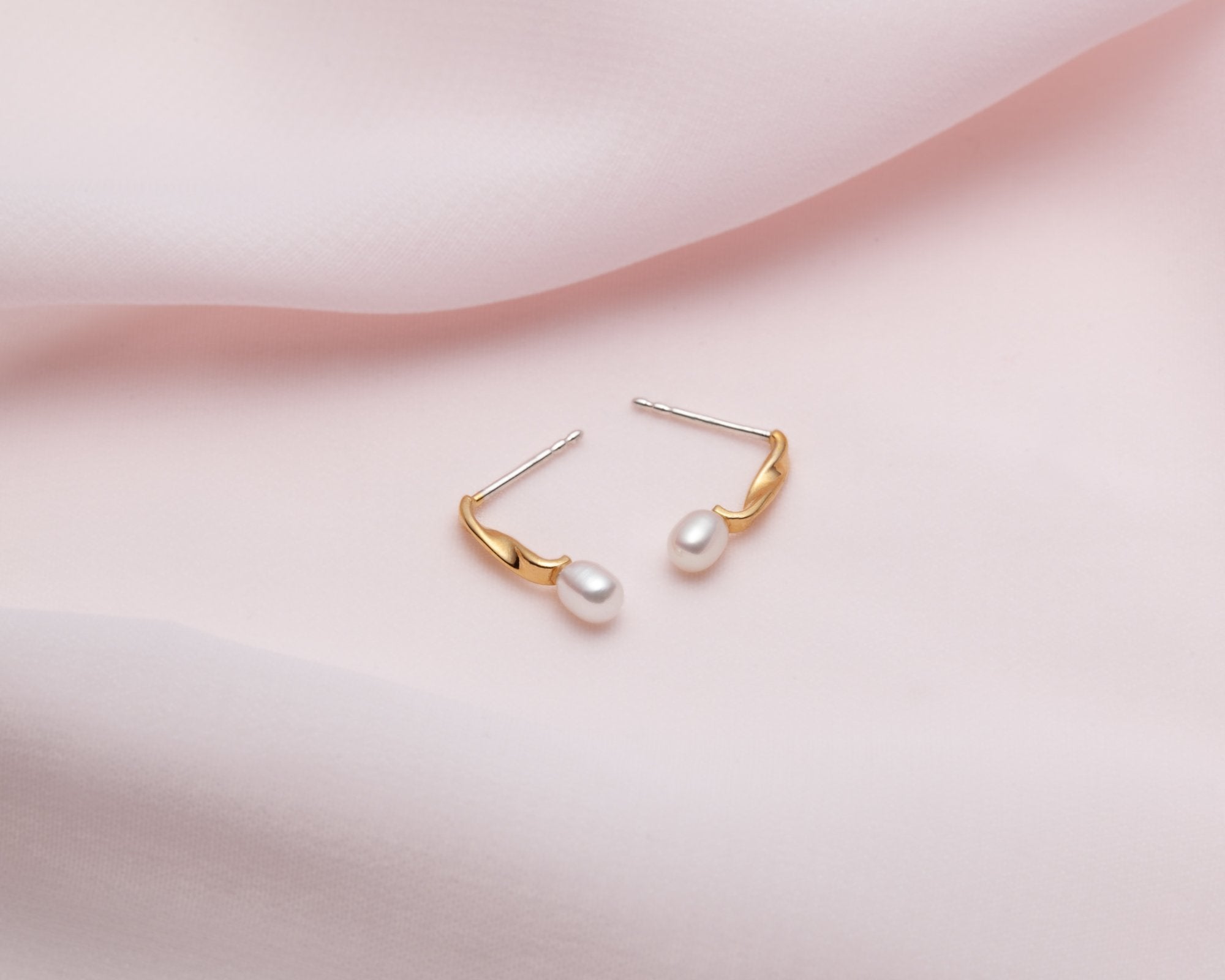 boucles d'oreilles barres avec perles - Lidia