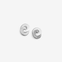 Astucieuse - Petites boucles d'oreilles cercles entrelacés en argent sterling