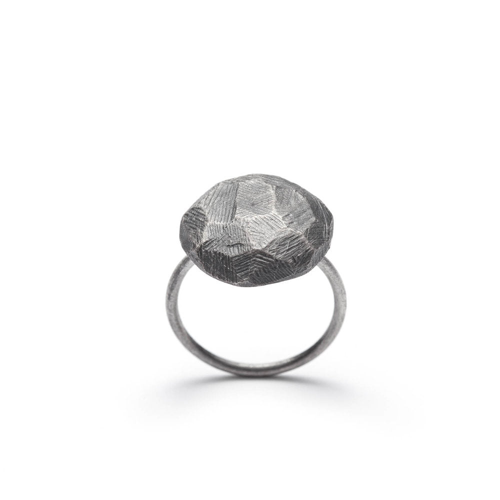 bague texturée oxydée - Lidia