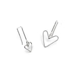 boucles d'oreilles avec petit et gros coeurs - Lidia