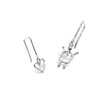 boucles d'oreilles avec petit coeur et garçon - Lidia