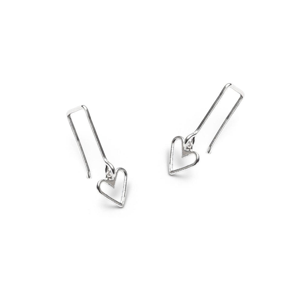 boucles d'oreilles avec 2 petits coeurs - Lidia