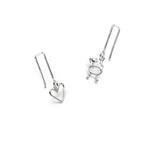 boucles d'oreilles avec petit coeur et chien - Lidia