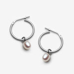 boucles d oreilles anneaux avec perles faites à Montreal par Lidia