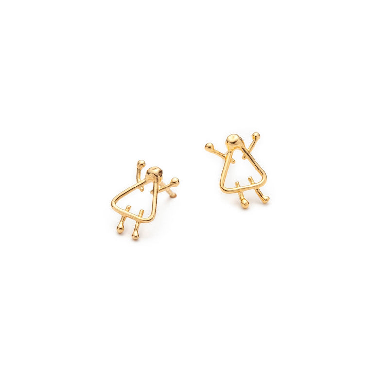 boucles d'oreilles filles en or jaune ou blanc - Lidia