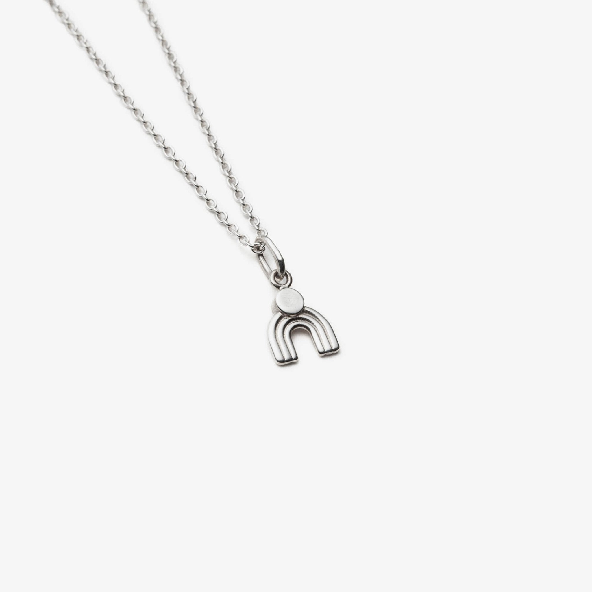 petit collier arc-en-ciel en argent sterling - Lidia