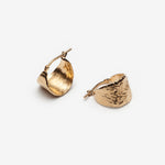 Pauline - Boucles d’oreilles anneaux en argent texturé - Lidia