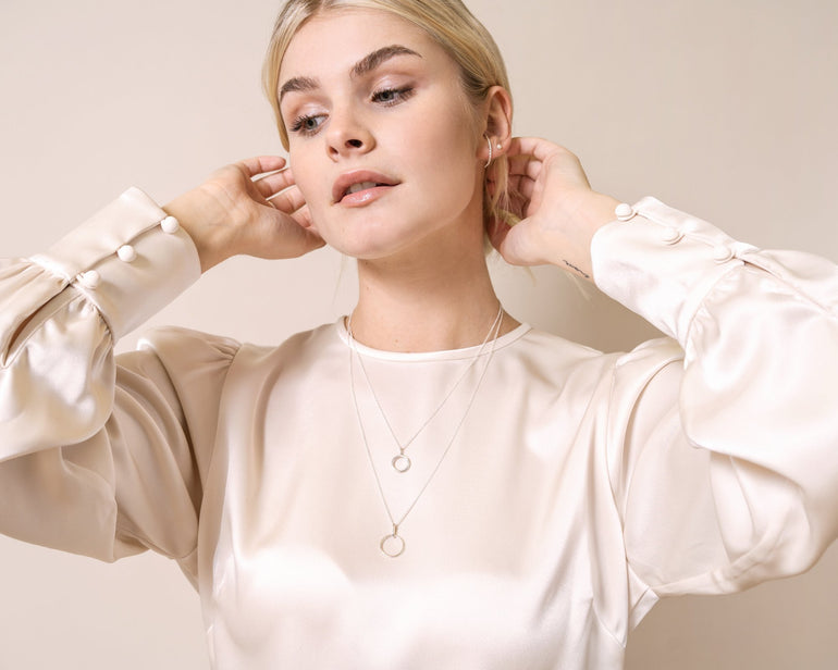 collier réversible fabriqué à Montréal - Lidia